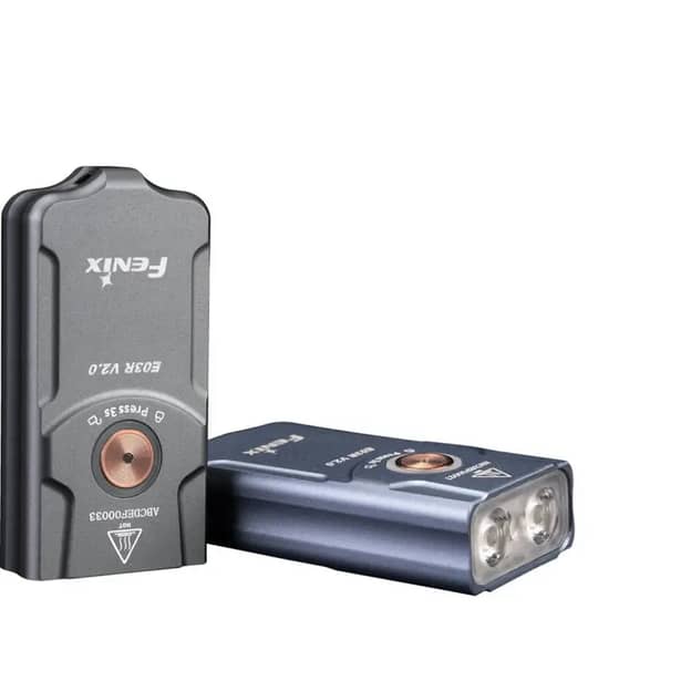 2 - Фонарь наключный Fenix E03R V2.0. Синий