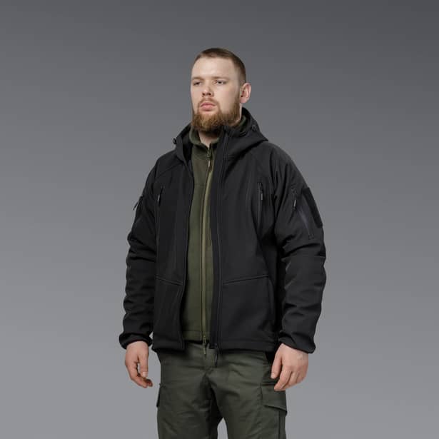 4 - Куртка тактична SoftShell APEX Shield Storm. Осінь-Весна Чорний. Розмір L