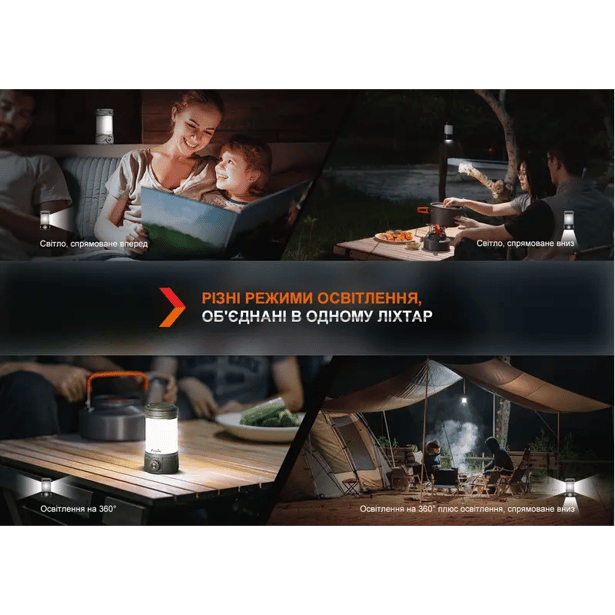 7 - Фонарь кемпинговый Fenix ​​CL26R Pro. Темно-зеленый