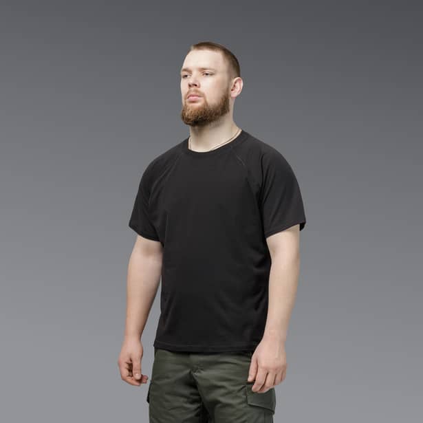 2 - Футболка Urban Cotton. Бавовна/еластан. Чорна. Розмір XL