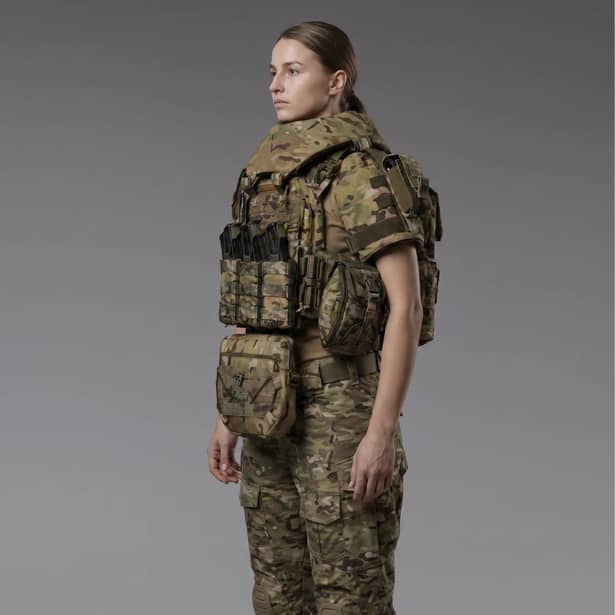 4 - Плитоноска женская Warmor gen.3 FL MAX (for Ladies). С максимальным набором подсумков, защитой шеи и плечей 1 класс ДСТУ. Мультикам.