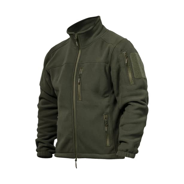 1 - Флісова тактична кофта на блискавці. Олива. Polyester. Розмір XL