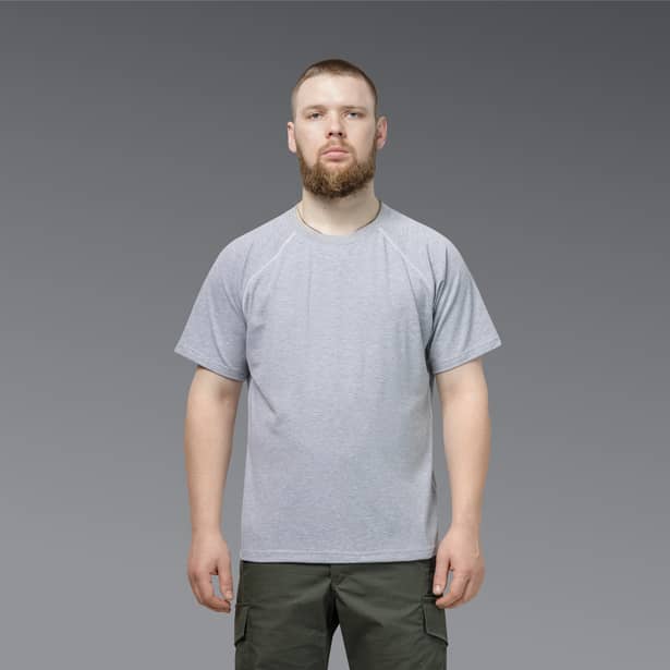 4 - Футболка Urban Cotton. Бавовна/еластан. Сіра. Розмір S