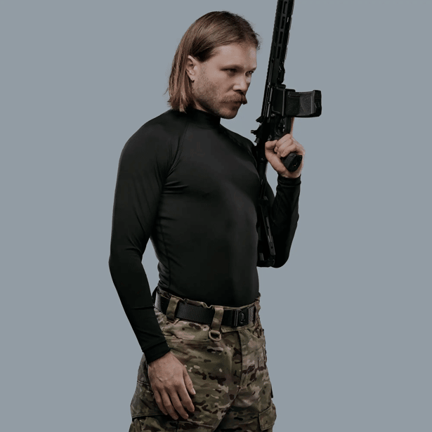 6 - Рашгард, колір Чорний, поліестер. Розмір L