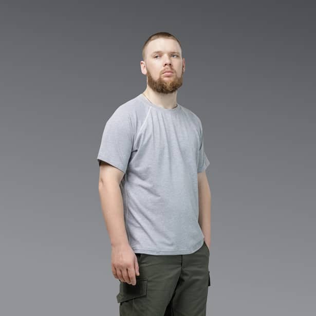 5 - Футболка Urban Cotton. Бавовна/еластан. Сіра. Розмір S
