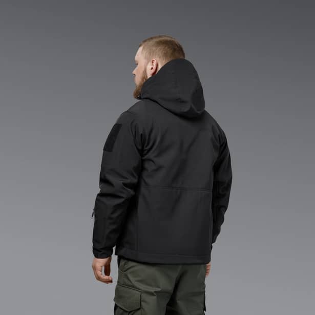 5 - Куртка тактична SoftShell APEX Flex. Осінь-Весна Чорний. Розмір XL