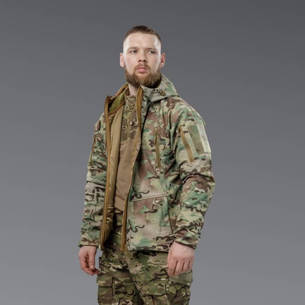 4 - Куртка тактична SoftShell APEX Shield Storm. Осінь-Весна Мультикам. Розмір M