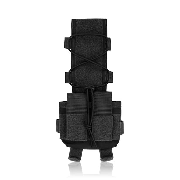 1 - Подсумок-противовес для шлема (крепление на тыловую часть). Cordura 500D. Черный