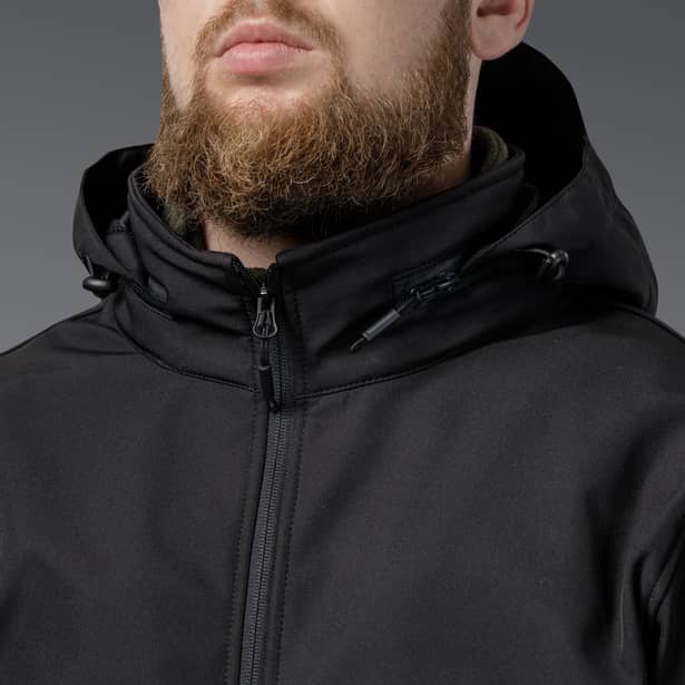 11 - Куртка тактична SoftShell APEX Flex. Осінь-Весна Чорний. Розмір XL