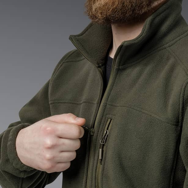 9 - Флісова тактична кофта на блискавці. Олива. Polyester. Розмір XL