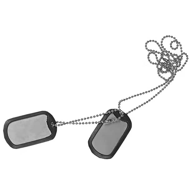 1 - Армейский жетон Helikon Dog Tag 2 шт. Серый