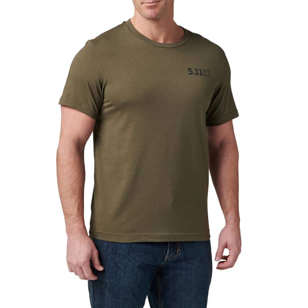 3 - Тактическая футболка «5.11 Tactical® Freedom Fries». Цвет Ranger Green. Размер S.