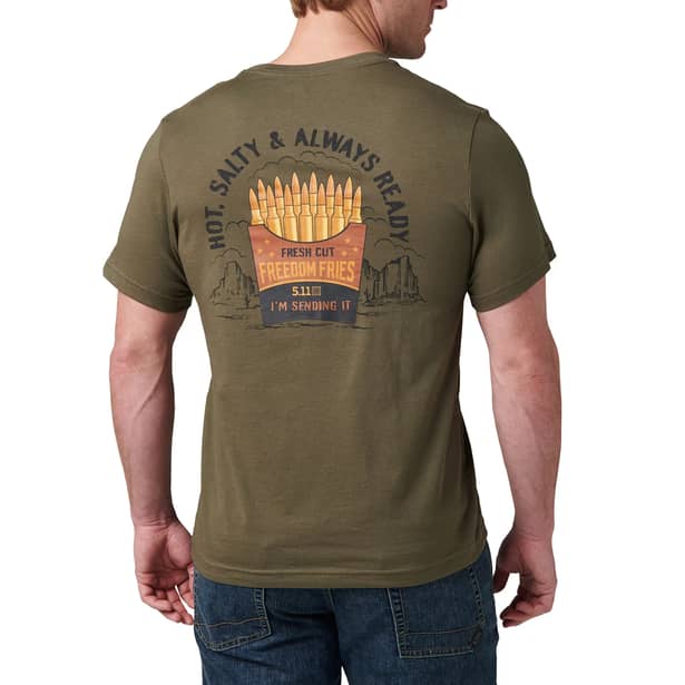 1 - Тактическая футболка «5.11 Tactical® Freedom Fries». Цвет Ranger Green. Размер M.