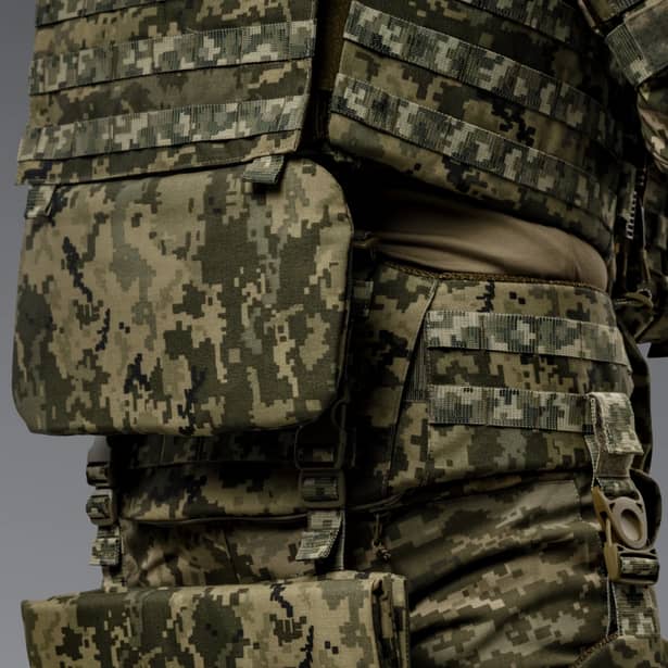 3 - Балістичний захист попереку 1-го класу захисту. CORDURA 500D. Піксель
