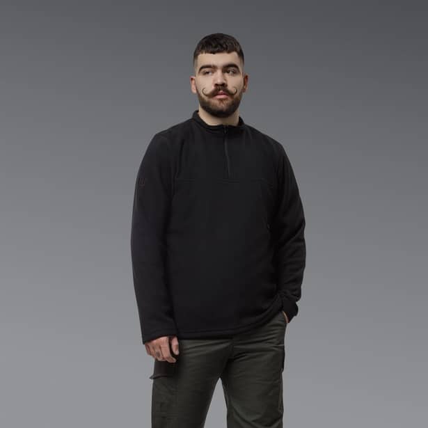 4 - Флісова тактична кофта Snowline Чорна. Polyester. Розмір: Reg/S