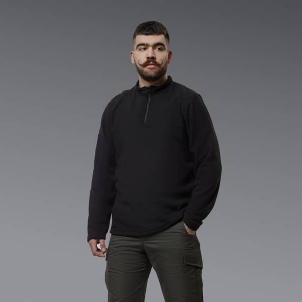 2 - Флісова тактична кофта Snowline Чорна. Polyester. Розмір: Reg/S