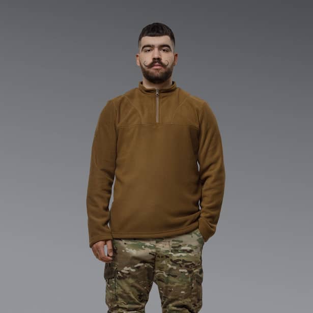 2 - Флісова тактична кофта Snowline Койот. Polyester. Розмір: Reg/S