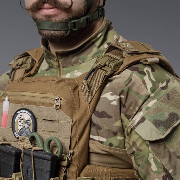 7 - Плитоноска SVAROG PRO з системою швидкого скидання. Molle. Колір Койот.