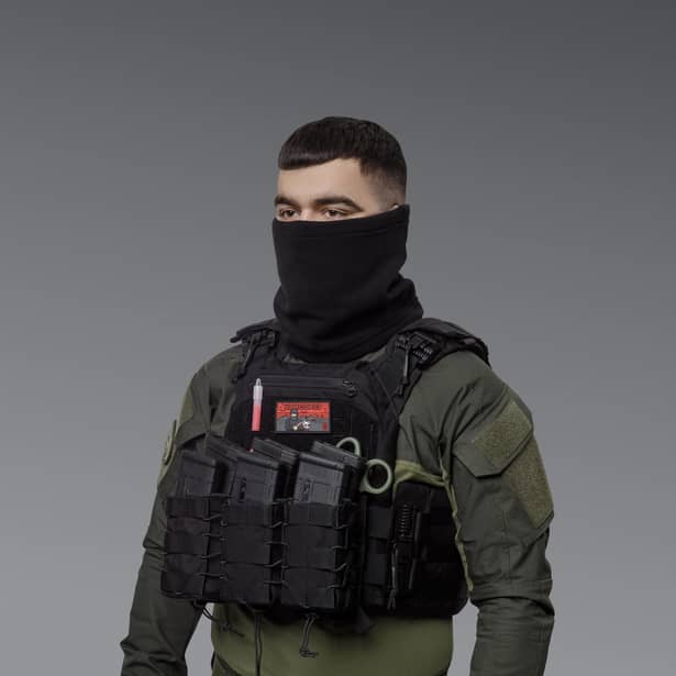 2 - Флісовий Бафф Winter Neck Чорний. Polyester. Розмір: S-M