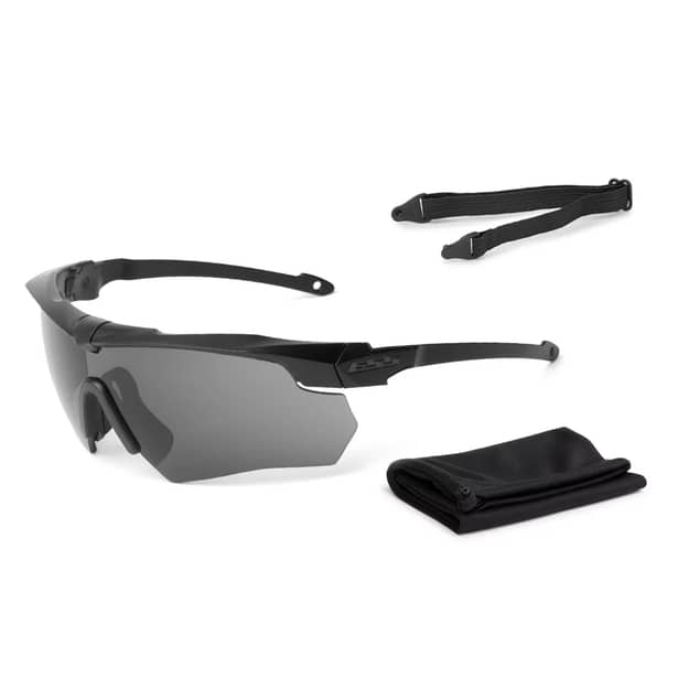 2 - Балістичні захисні окуляри ESS Crossbow Suppressor One Black з лінзою Smoke Gray
