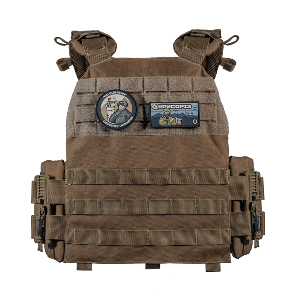 4 - Плитоноска КРУК, система швидкого скидання. Molle. Колір Койот.