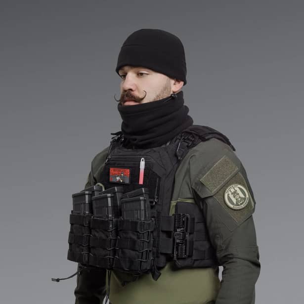 2 - Комплект Winter Tactical Kit: Бафф + Шапка Чорний. Розмір S-M