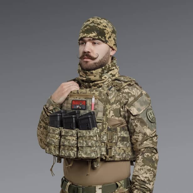 2 - Комплект Winter Tactical Kit: Бафф + Шапка Піксель. Розмір S-M