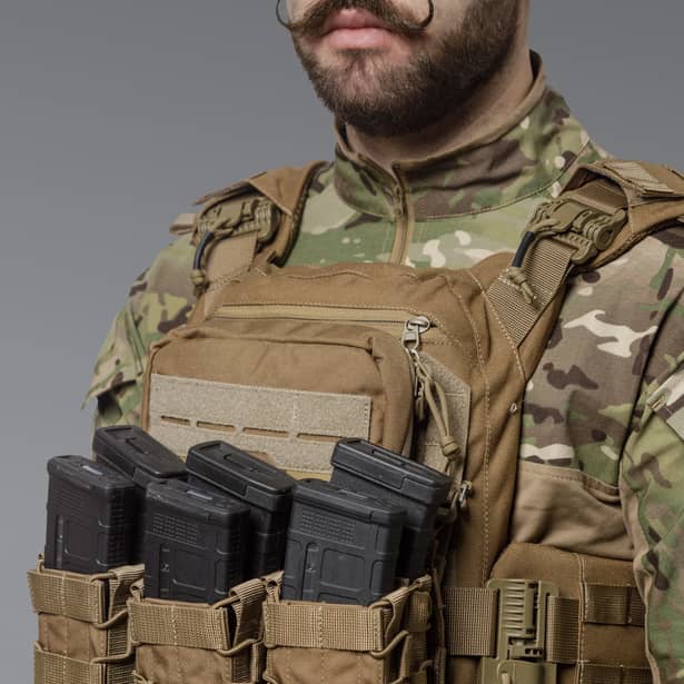3 - Нагрудний адмін-підсумок. MOLLE. Тактичний підсумок. Койот
