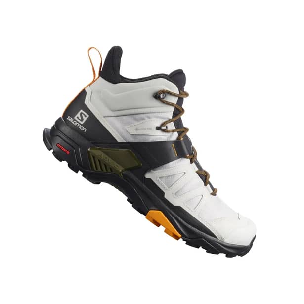 5 - Треккинговая обувь Salomon X Ultra 4 MID Gore-Tex (водонепроницаемые). Lunar rock / Magnet. Размер 40