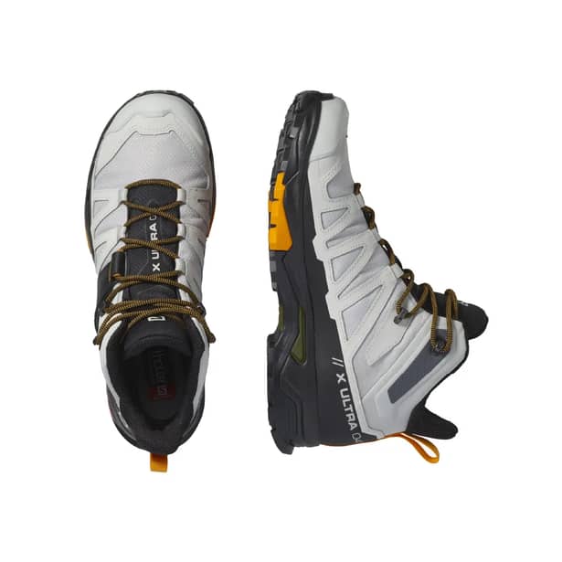 2 - Треккинговая обувь Salomon X Ultra 4 MID Gore-Tex (водонепроницаемые). Lunar rock / Magnet. Размер 40