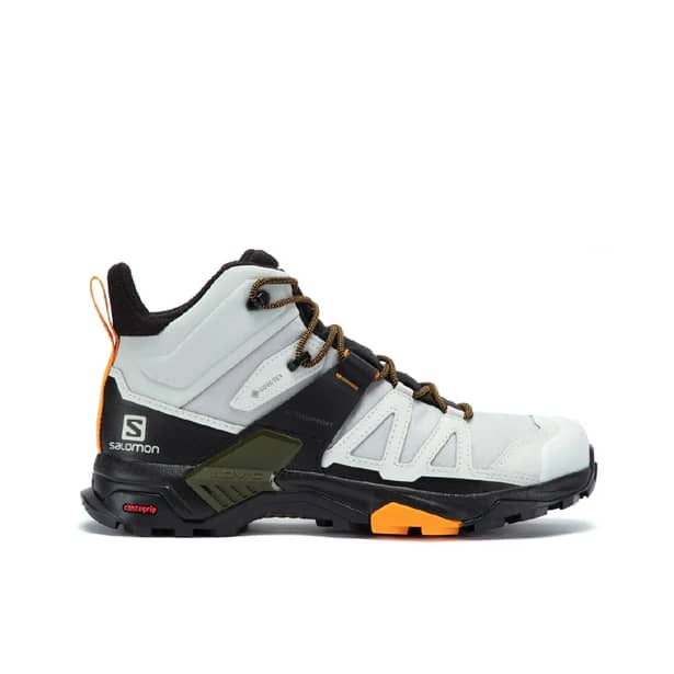 1 - Треккинговая обувь Salomon X Ultra 4 MID Gore-Tex (водонепроницаемые). Lunar rock / Magnet. Размер 40
