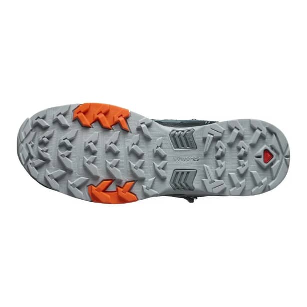 5 - Треккинговая обувь Salomon X Ultra 4 MID Gore-Tex (водонепроницаемые). Сине-зеленые. Размер 40
