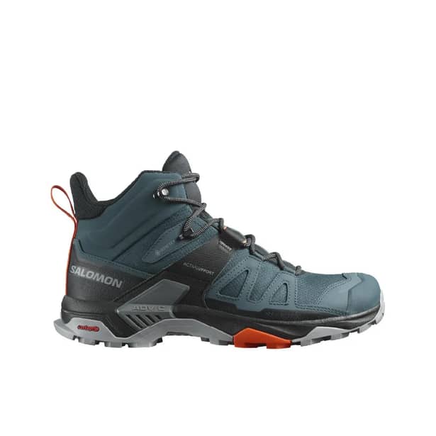 1 - Треккинговая обувь Salomon X Ultra 4 MID Gore-Tex (водонепроницаемые). Сине-зеленые. Размер 40