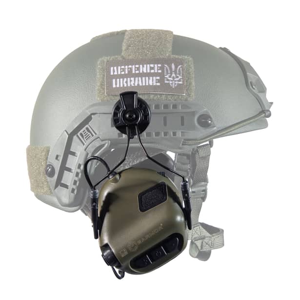 4 - Активные тактические наушники с микрофоном Earmor M32H MOD3 Helmet Version Олива