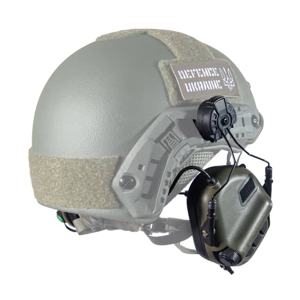 5 - Активные тактические наушники с микрофоном Earmor M32H MOD3 Helmet Version Олива