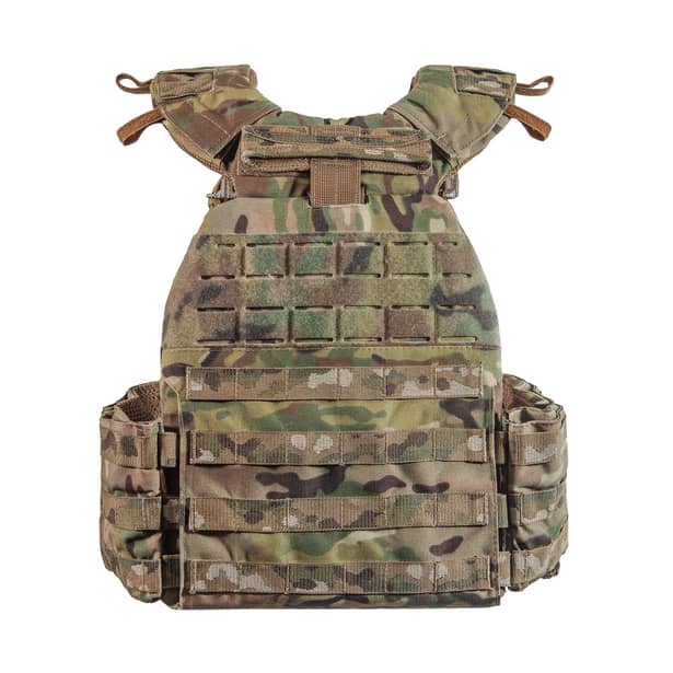2 - Плитоноска TUR PRO с системой быстрого сброса. Molle. Цвет Мультикам.
