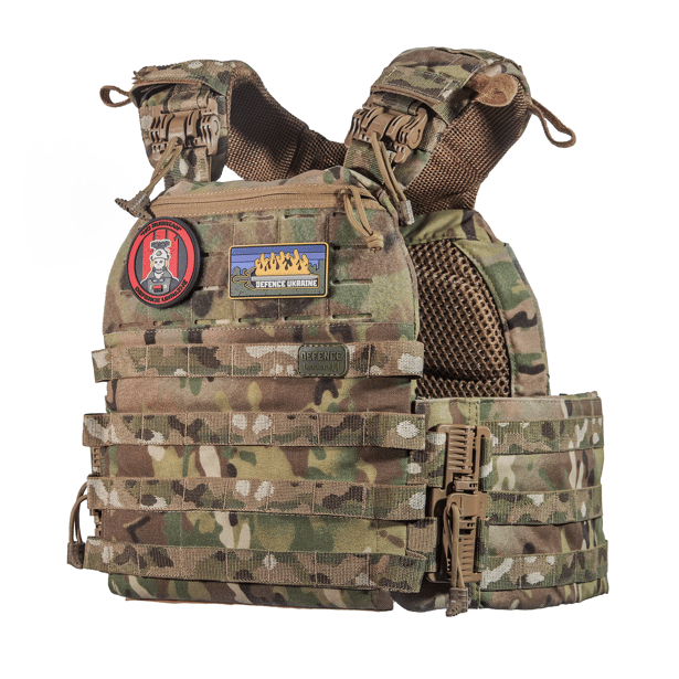 1 - Плитоноска TUR PRO. С системой быстрого сброса. Molle. Цвет Мультикам.