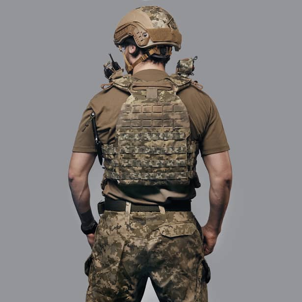 4 - Плитоноска TUR PRO (Комплект)с боковыми карманами, системой быстрого сброса. Molle. Цвет Пиксель.