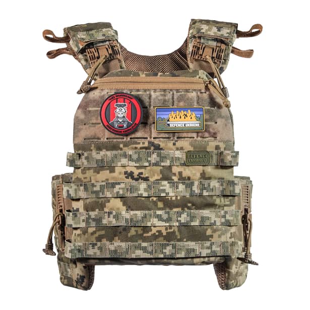 13 - Плитоноска TUR PRO, система быстрого сброса. Molle. Цвет Пиксель. Размер L/XL.