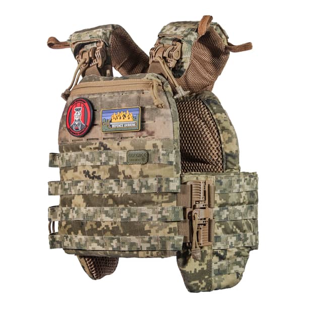 1 - Плитоноска TUR PRO, система быстрого сброса. Molle. Цвет Пиксель. Размер L/XL.