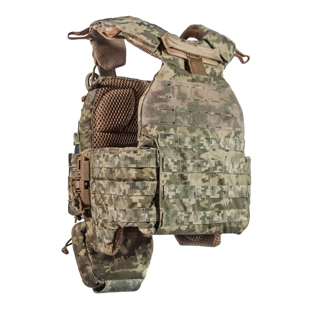 16 - Плитоноска TUR PRO (Комплект) с системой быстрого сброса. Molle. Цвет Пиксель. Размер L/XL.