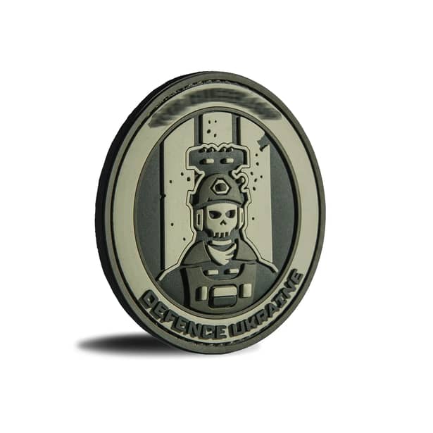 2 - ПВХ Патч (шеврон) GHOST NO RU DEFENCE UKRAINE. Олива