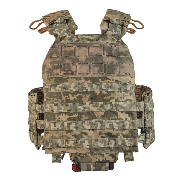 2 - Плитоноска КРУК (Комплект) с системой быстрого сброса. Molle. Цвет Пиксель.