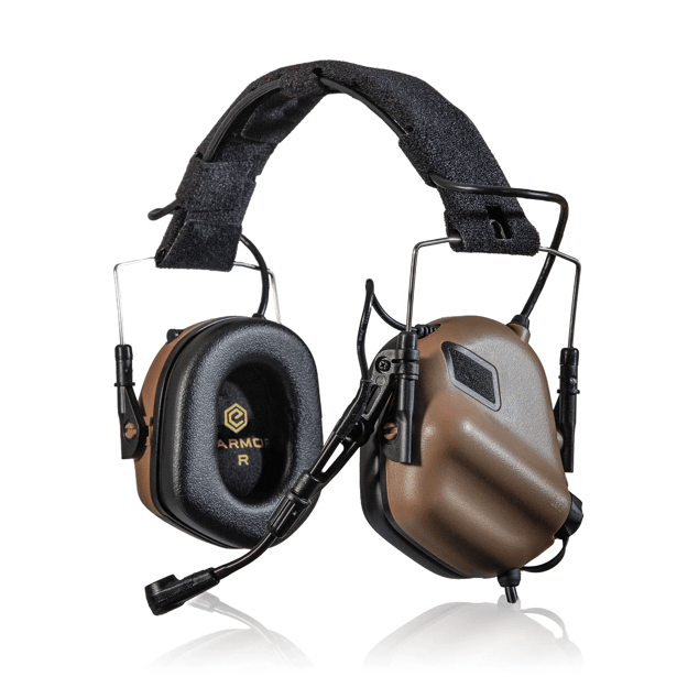 1 - Активные тактические наушники с микрофоном Earmor M32 MOD3 Helmet Version Койот