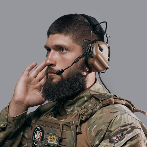 3 - Активные тактические наушники с микрофоном Earmor M32 MOD3 Helmet Version Койот