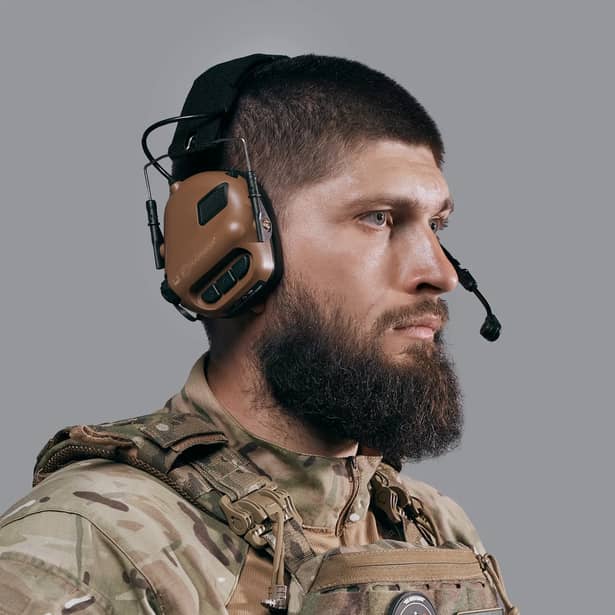 5 - Активные тактические наушники с микрофоном Earmor M32 MOD3 Helmet Version Койот