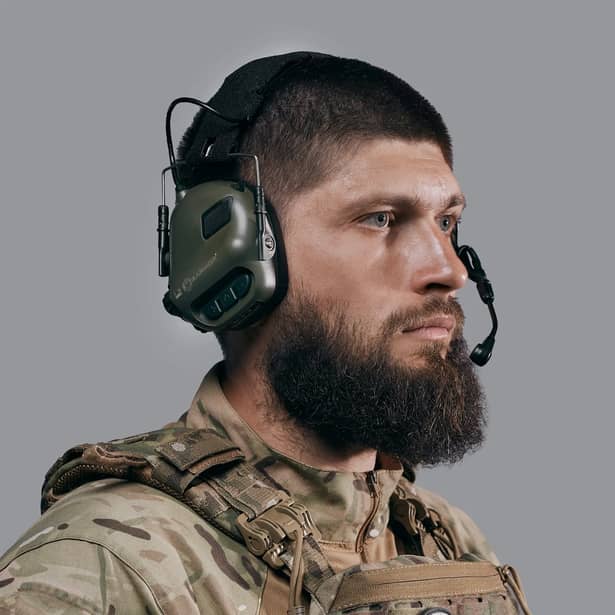 5 - Активні тактичні навушники з мікрофоном Earmor M32 MOD3 Helmet Version Олива