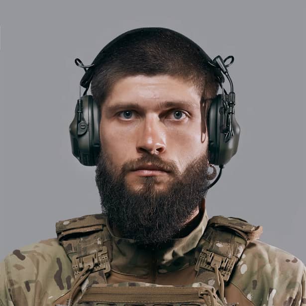 4 - Активні тактичні навушники з мікрофоном Earmor M32 MOD3 Helmet Version Олива