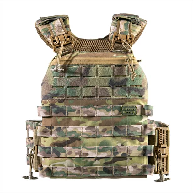 12 - Плитоноска TUR PRO Скелетон с системой быстрого сброса. Molle. Цвет Мультикам.