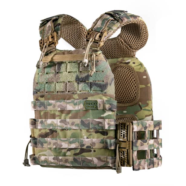 1 - Плитоноска TUR PRO Скелетон с системой быстрого сброса. Molle. Цвет Мультикам.